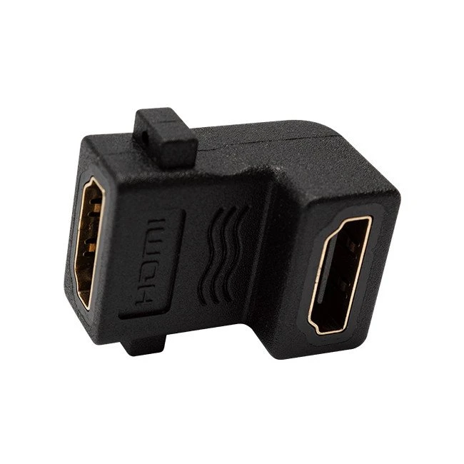 מאריך מצמד HDMI 90 מעלות עם 2 אוזני ברגים