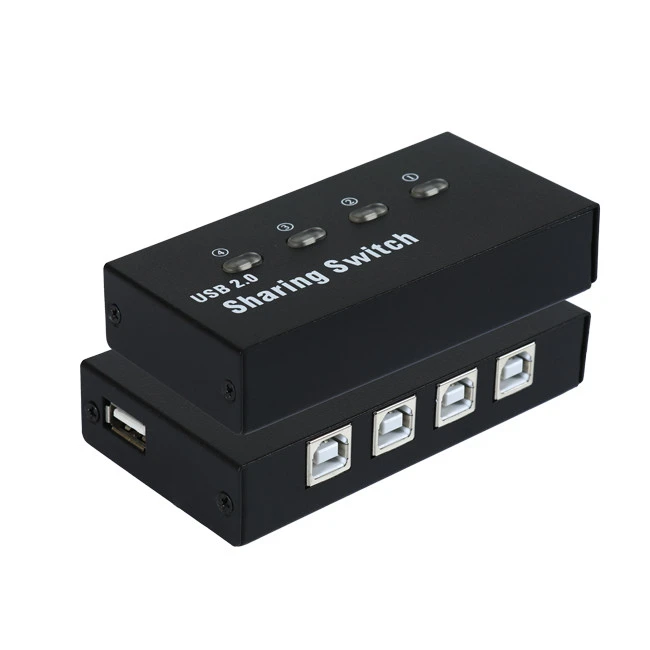 שחור 4 ב-1 Out USB 2.0 מתג שיתוף