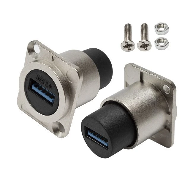 עגול Type-D USB 3.0 מתאם מצמד לפאנל