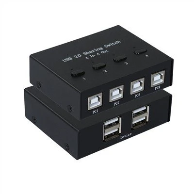 4 in 4 Out USB 2.0 מתג שיתוף