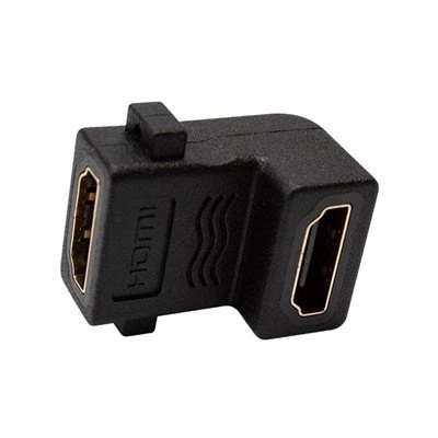 מאריך מצמד HDMI 90 מעלות עם 2 אוזני ברגים