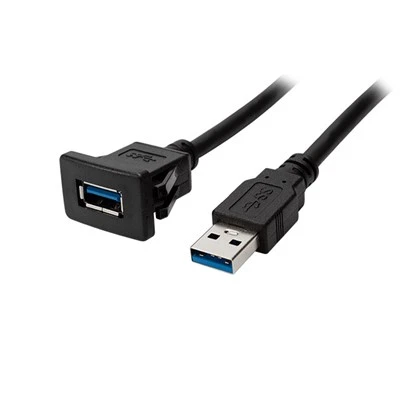 USB 3.0 יציאת יחיד מרובעת כבל מאריך עם אבזם