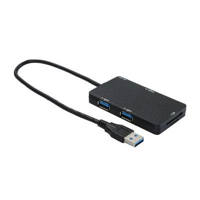 USB 3.0 ל-SATA USB Hub עם קורא כרטיסי SD TF