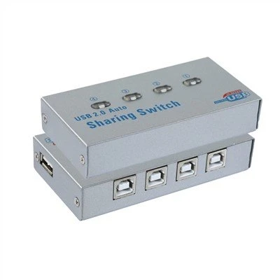 לבן 4 In 1 Out USB 2.0 מתג שיתוף