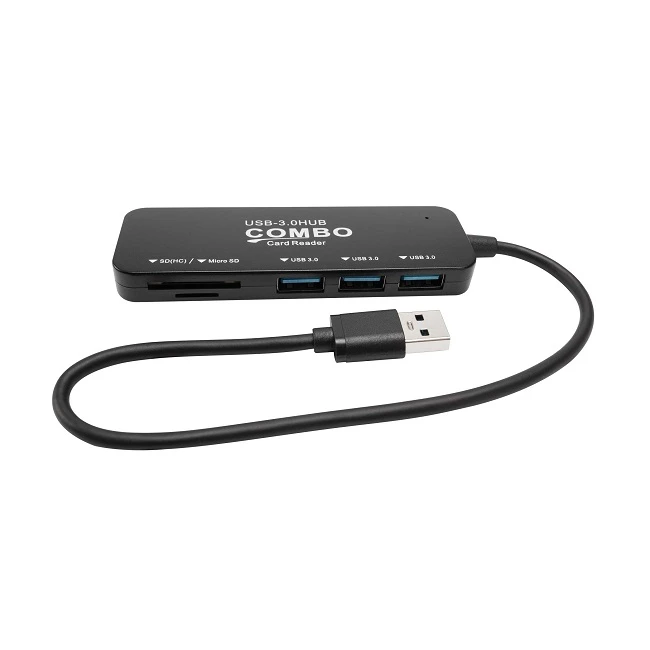 {{0}}ב-1 רכזת USB 3.0 עם קורא כרטיסי SD/TF