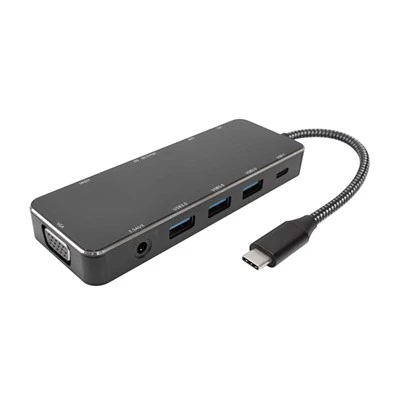 11-ב-1 תחנת עגינה של מתאם USB C מרובה יציאות
