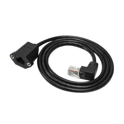 כבל מאריך לחיבור ללוח רשת RJ45 LAN ב-90 מעלות כלפי מטה