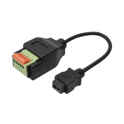 כבל מאריך מיני USB5pin נקבה ל-5pins בלוק מסוף עם כפתור