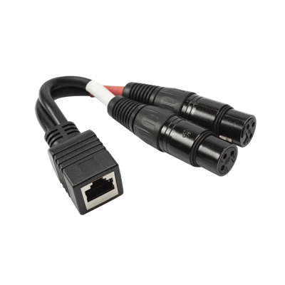 כבל RJ45 נקבה לכפול XLR נקבה