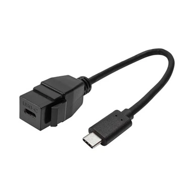 USB C זכר לנקבה מתקן פנל הכנס מתאם Keystone Jack כבל עבור לוח שקע קיר