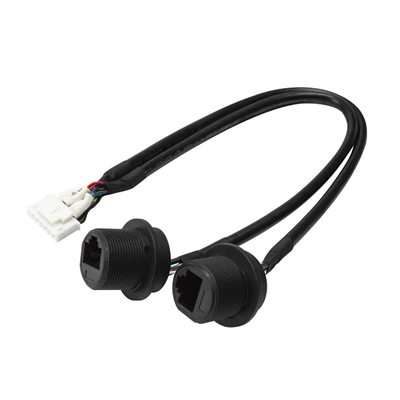 כבל מתאם כפול RJ45 Ethernet נקבה ל-USB עמיד למים