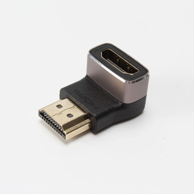 מתאם HDMI מצופה זהב בזווית 270 מעלות זכר לנקבה